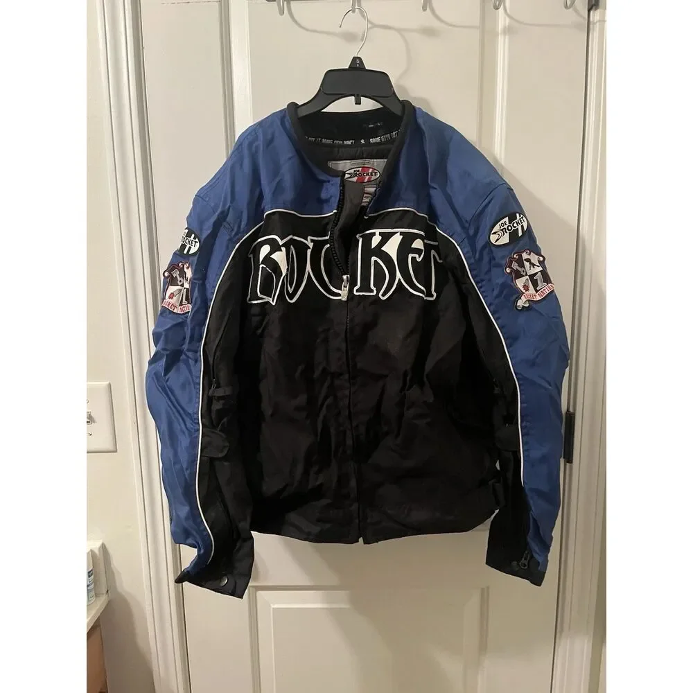 Joe Rocket Adult Unisex Motorcycle Jacket Coat Lined Size Large Multicolor